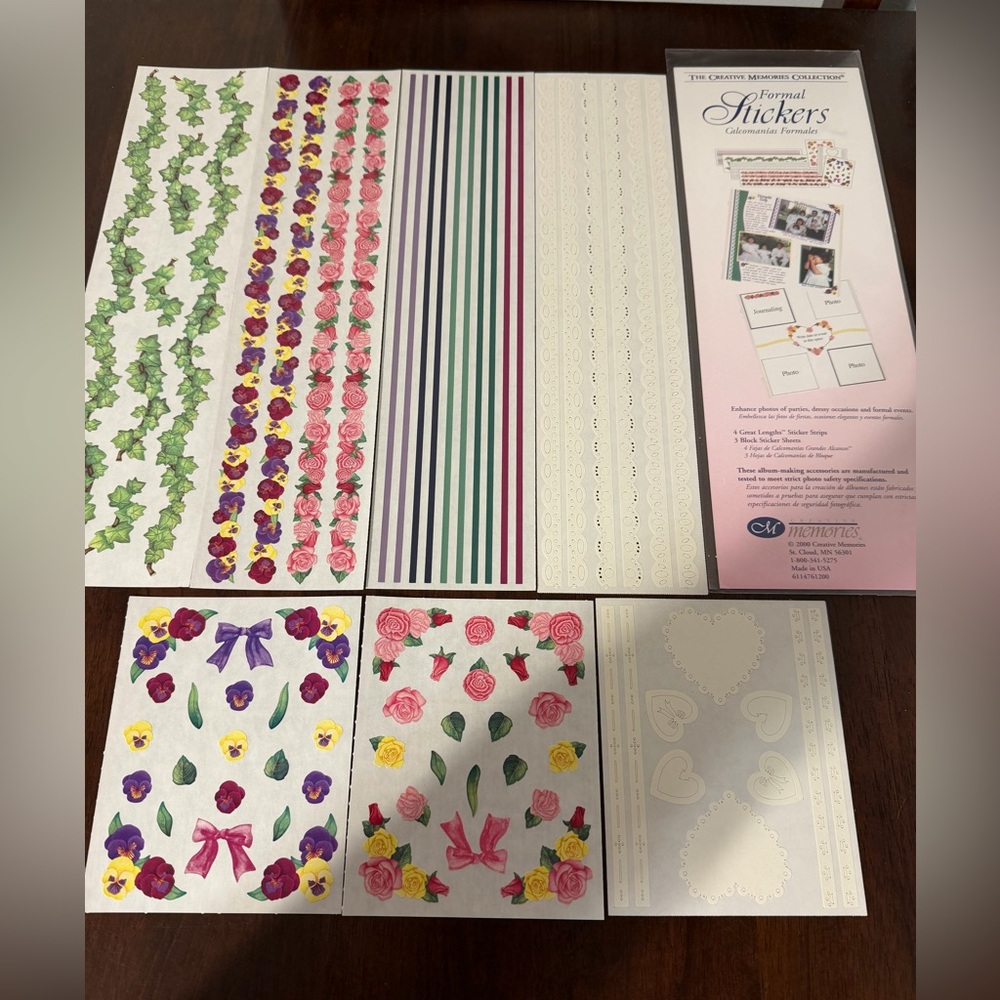 Creative Memories Formal Sticker Pack Of 7
